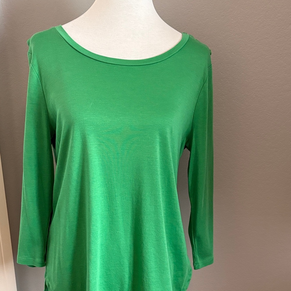 Talbots Vibrant Green Short Sleeve Top